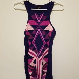 Aztec Print Scuba Bodycon Dress
